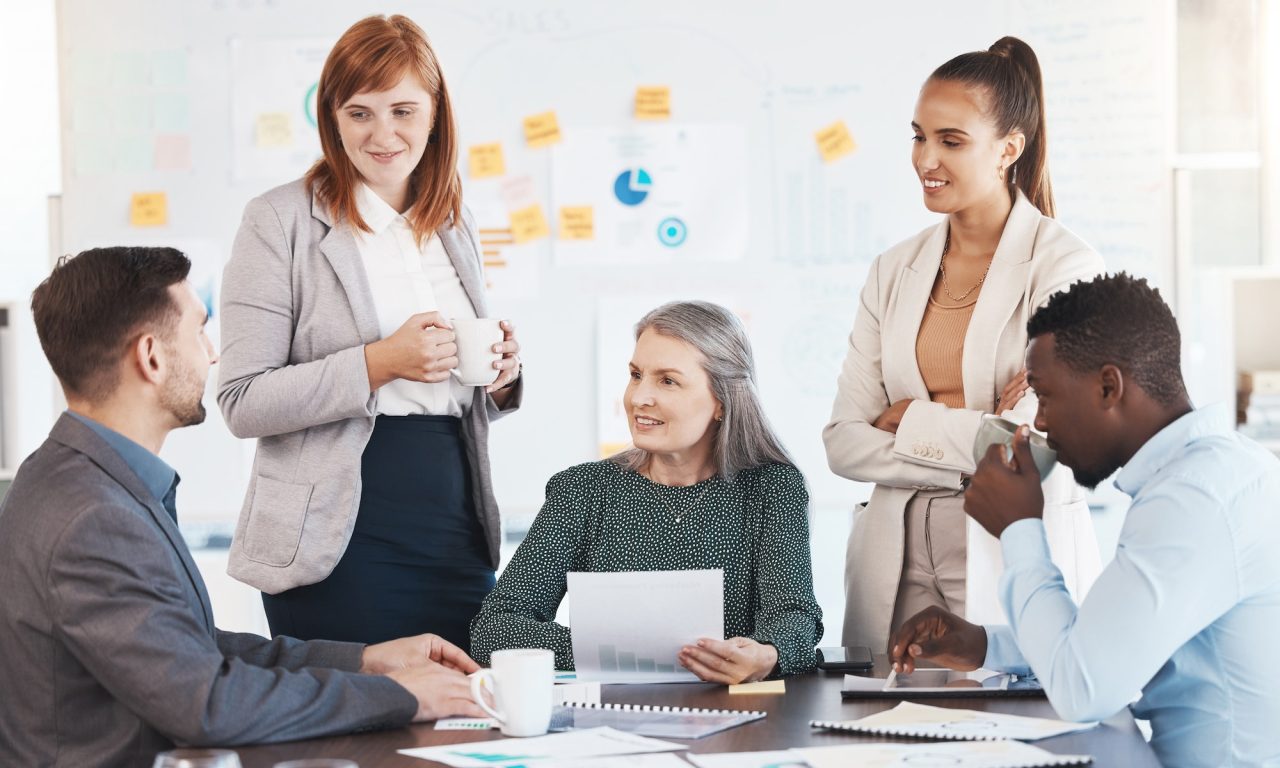 Workplace English communication practice session